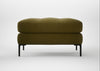 Eton Footstool Wool Velvet Olive / Black