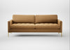 Eton 4 Seater Sofa Wool Velvet Camel / Brass