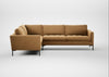 Eton Left Hand Facing Corner Sofa Wool Velvet Camel / Black