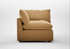 Astrid Corner Unit Wool Velvet Camel / Walnut Stained Beech