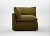Astrid Corner Unit Wool Velvet Olive / Natural Beech