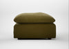 Astrid Ottoman Wool Velvet Olive / Walnut Stained Beech