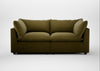 Astrid 3 Seater Sofa Wool Velvet Olive / Walnut Stained Beech