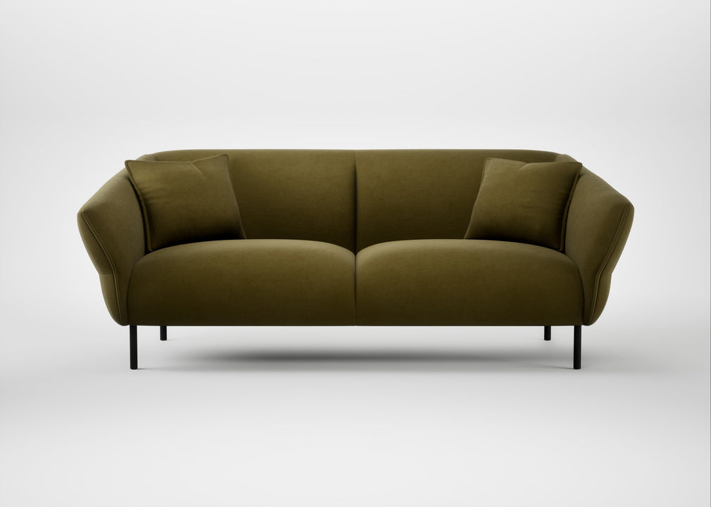 Alto 3 Seater Sofa Wool Velvet Olive