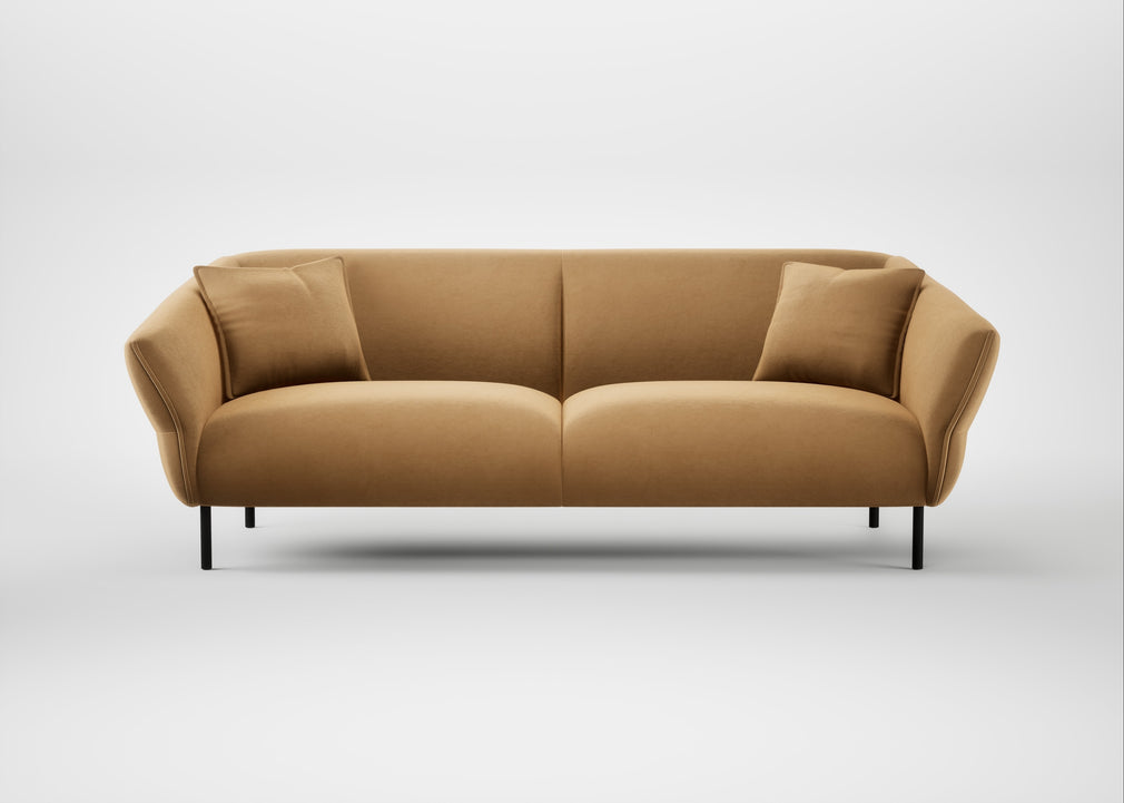 Alto 4 Seater Sofa Wool Velvet Camel