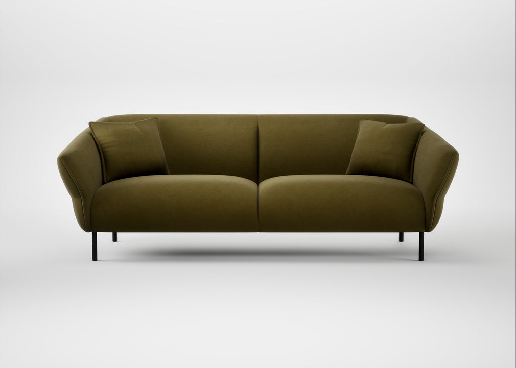 Alto 4 Seater Sofa Wool Velvet Olive