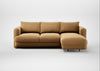 Rafi Right Hand Facing Chaise Sofa Wool Velvet Camel