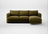 Rafi Right Hand Facing Chaise Sofa Wool Velvet Olive