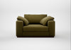 Trento Loveseat Wool Velvet Olive