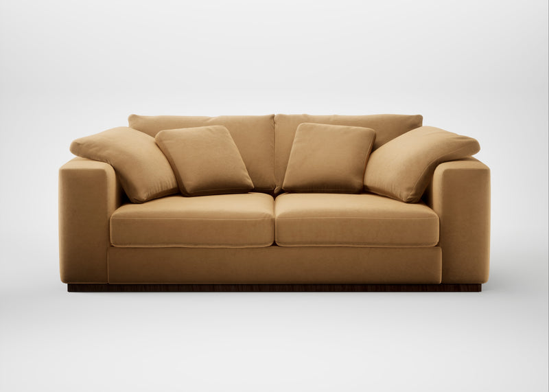 Trento 3 Seater Sofa Wool Velvet Camel