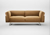 Novara 3 Seater Sofa Wool Velvet Camel / Stainless Steel