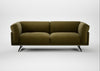 Novara 3 Seater Sofa Wool Velvet Olive / Black