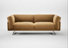 Novara 4 Seater Sofa Wool Velvet Camel / Stainless Steel