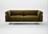 Novara 4 Seater Sofa Wool Velvet Olive / Stainless Steel