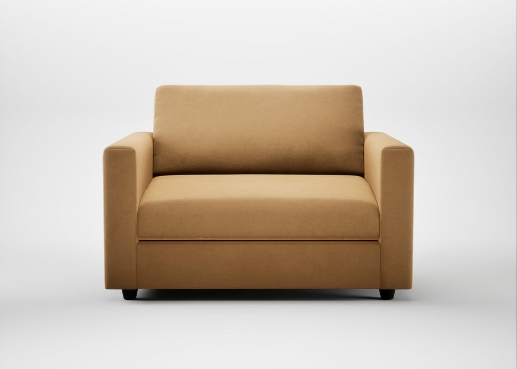 Nimbus II Loveseat Wool Velvet Camel