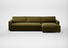 Nimbus II Right Hand Facing Chaise Sofa Wool Velvet Olive