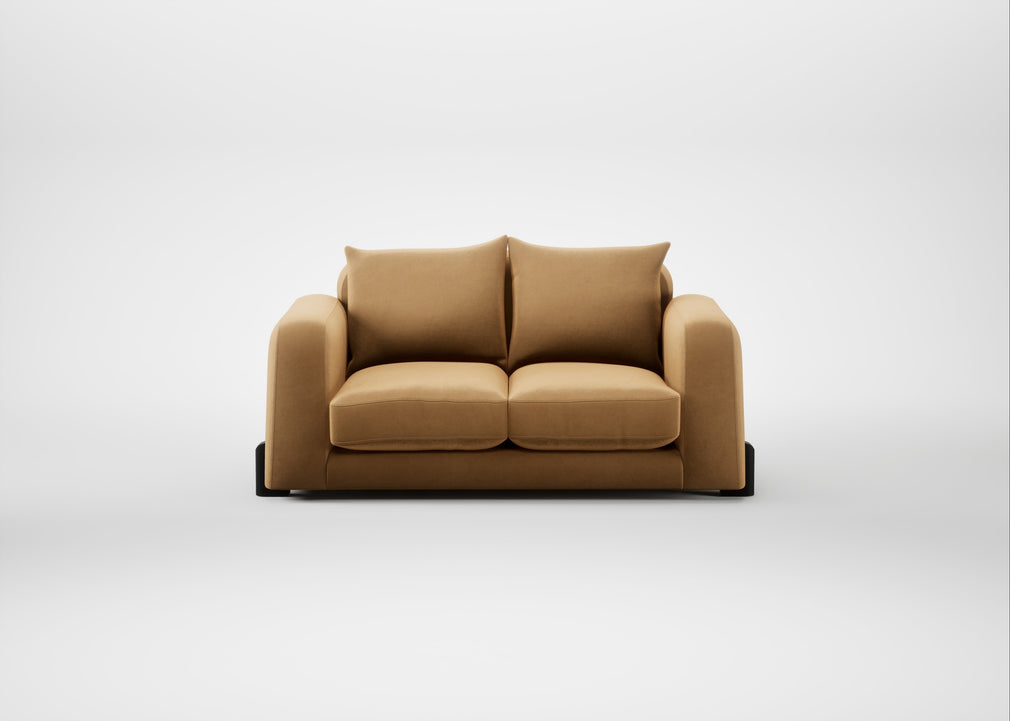 Nuvola 2 Seater Sofa Wool Velvet Camel / Black
