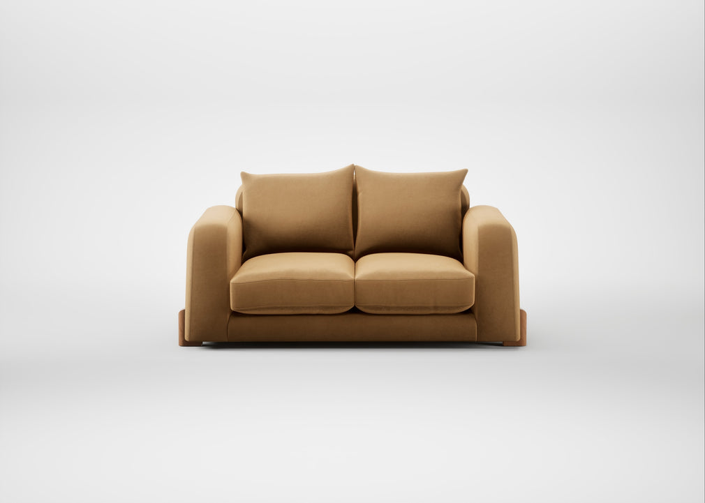 Nuvola 2 Seater Sofa Wool Velvet Camel / Natural