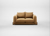 Nuvola 2 Seater Sofa Wool Velvet Camel / Walnut Stained