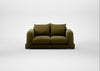 Nuvola 2 Seater Sofa Wool Velvet Olive / Black