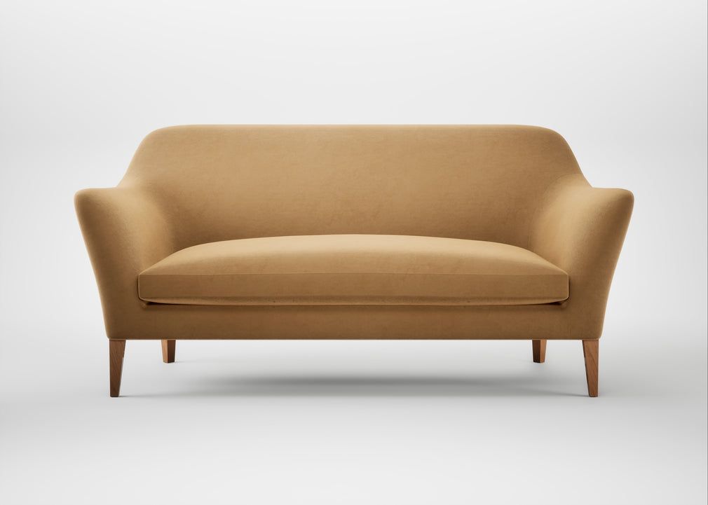 Wallis 3 Seater Sofa Wool Velvet Camel / Natural
