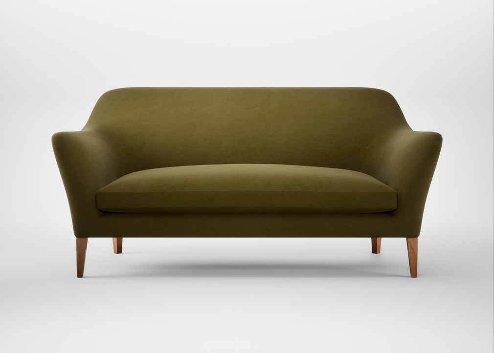 Wallis 3 Seater Sofa Wool Velvet Olive / Natural