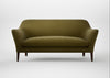 Wallis 3 Seater Sofa Wool Velvet Olive / Walnut Stained