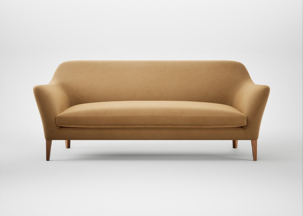 Wallis 4 Seater Sofa Wool Velvet Camel / Natural