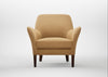Wallis Armchair Wool Velvet Camel / Walnut Stained