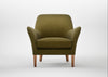 Wallis Armchair Wool Velvet Olive / Natural