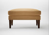 Wallis Ottoman Wool Velvet Camel / Walnut Stained