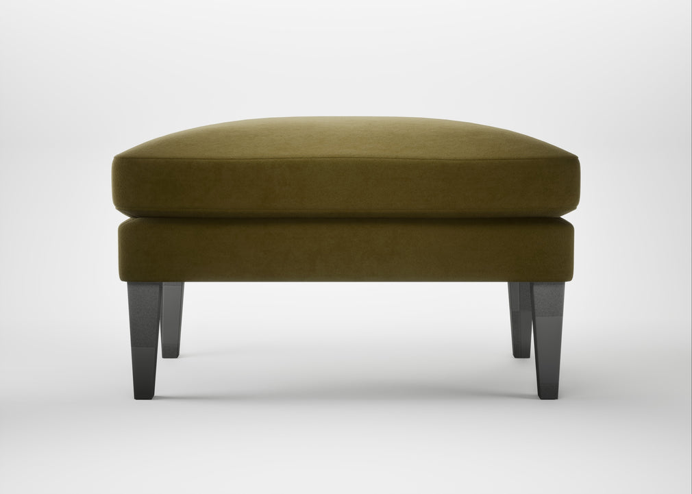 Wallis Ottoman Wool Velvet Olive / Natural