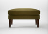 Wallis Ottoman Wool Velvet Olive / Walnut Stained