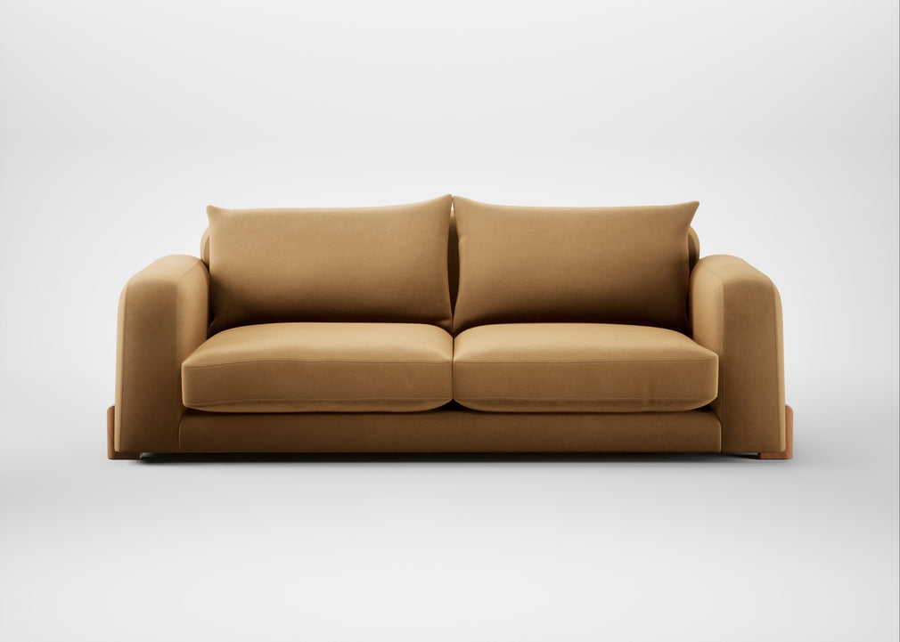 Nuvola 4 Seater Sofa Wool Velvet Camel / Natural