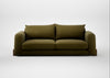 Nuvola 4 Seater Sofa Wool Velvet Olive / Walnut Stained