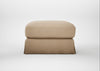 Tailor Loose Cover Rectangular Footstool Capelo Linen-Cotton Bamboo