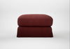 Tailor Loose Cover Rectangular Footstool Capelo Linen-Cotton Etruscan Red