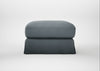 Tailor Loose Cover Rectangular Footstool Capelo Linen-Cotton Mineral