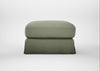 Tailor Loose Cover Rectangular Footstool Capelo Linen-Cotton Sage