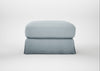 Tailor Loose Cover Rectangular Footstool Capelo Linen-Cotton Sea Shanty