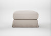 Tailor Loose Cover Rectangular Footstool Capelo Linen-Cotton Sesame