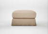 Tailor Loose Cover Rectangular Footstool Smart Cotton Linen Rice