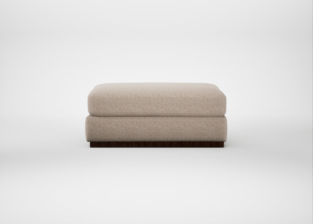 Trento Ottoman Boucle Tweed Pearl
