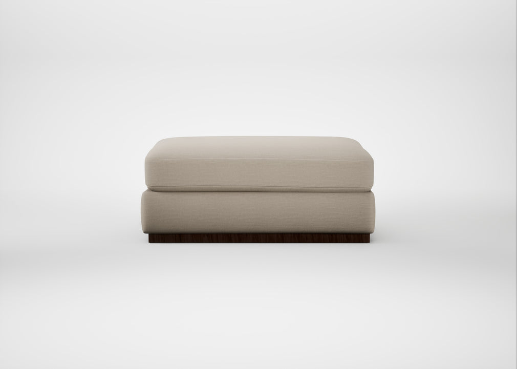 Trento Ottoman Broad Weave Putty