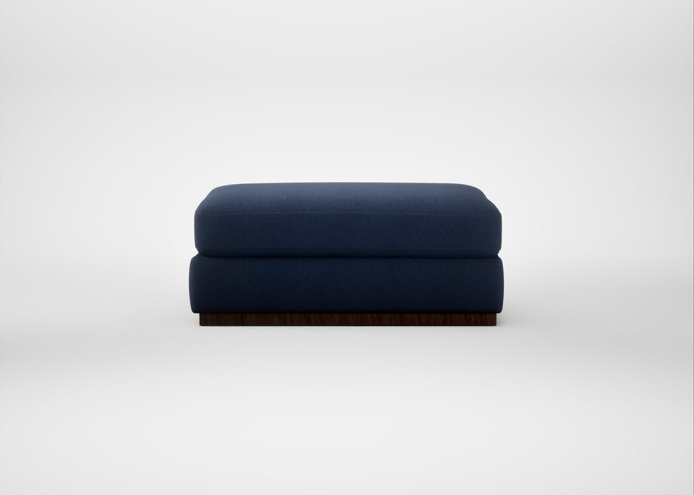 Trento Ottoman Capelo Linen-Cotton Inkspot