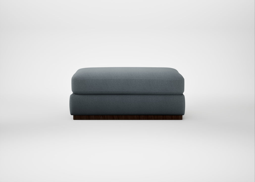 Trento Ottoman Capelo Linen-Cotton Mineral
