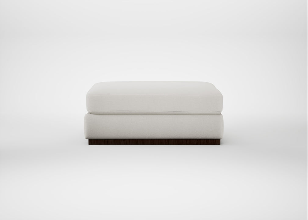 Trento Ottoman Capelo Linen-Cotton Sea Salt