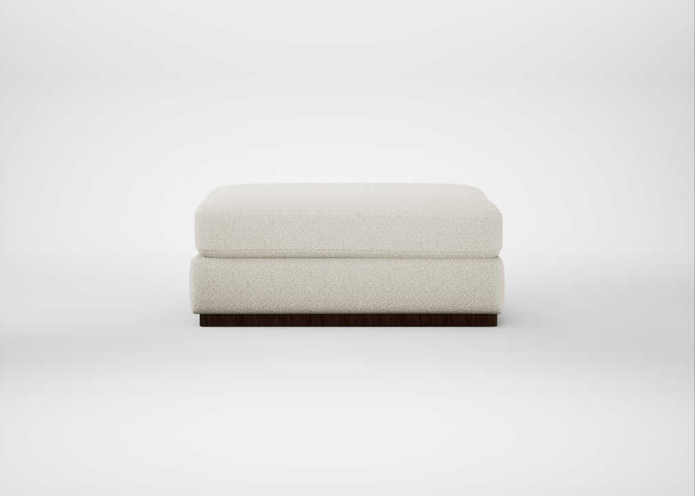 Trento Ottoman Chunky Boucle Ecru