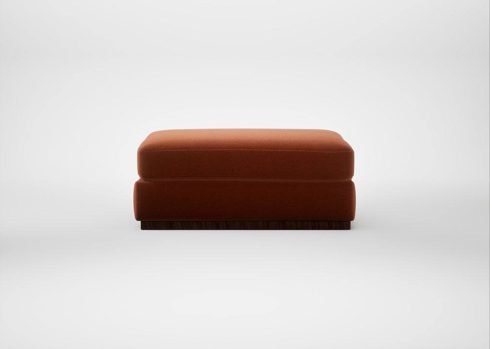 Trento Ottoman Cotton Velvet Russet
