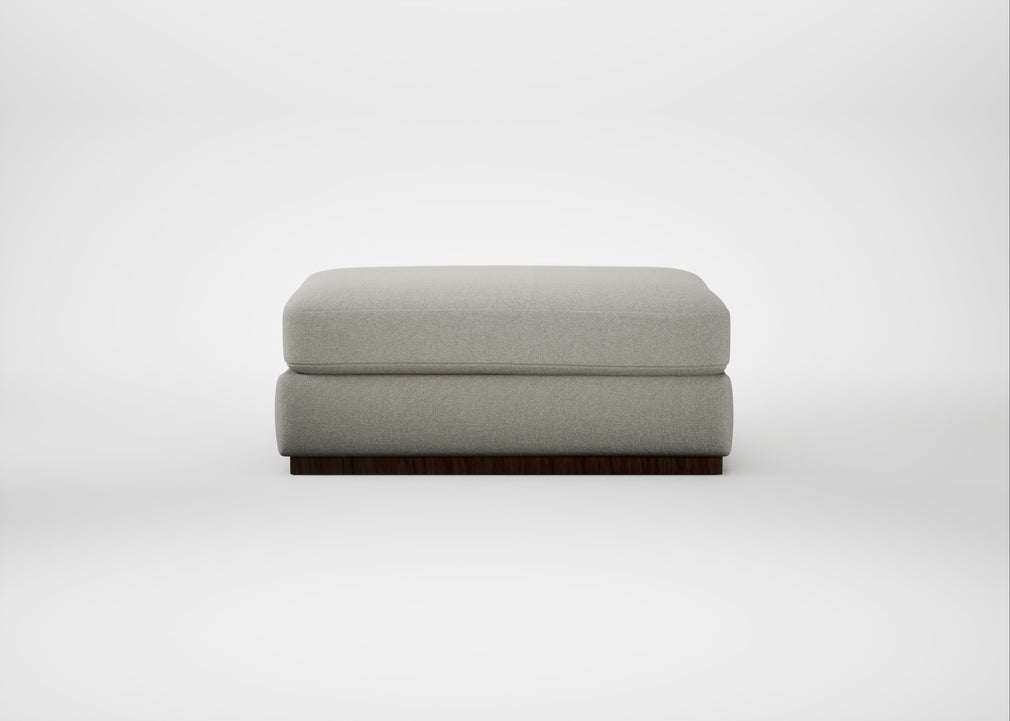 Trento Ottoman Melton Wool Limestone